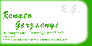 renato gerzsenyi business card